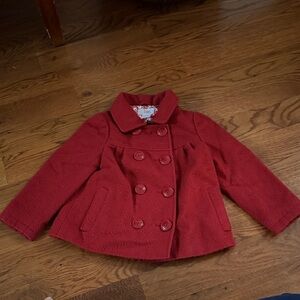 Adorable Red Double-Breasted Coat